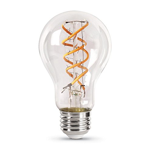 Feit Electric 40-Watt Equivalent A19 Dimmable Clear Glass Vintage Edison LED Light Bulb with Spiral Filament Warm White (1-Bulb)