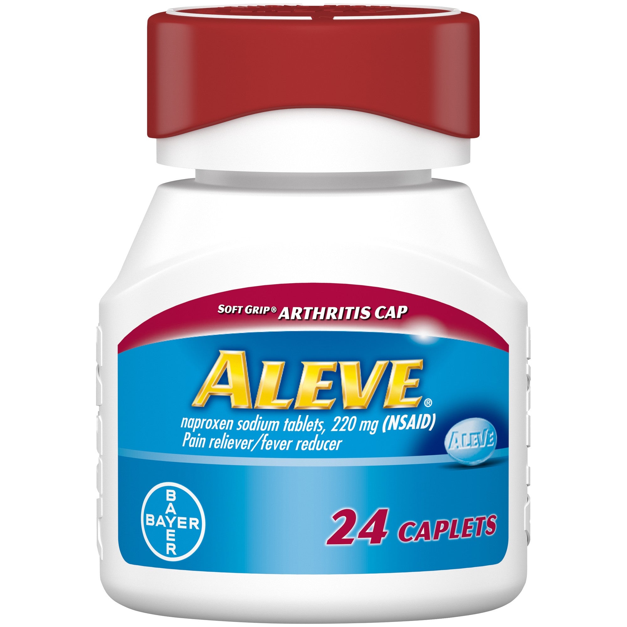 Aleve Soft Grip Arthritis Cap Pain Reliever/Fever Reducer Naproxen Sodium Caplets  220 Mg  24 Ct
