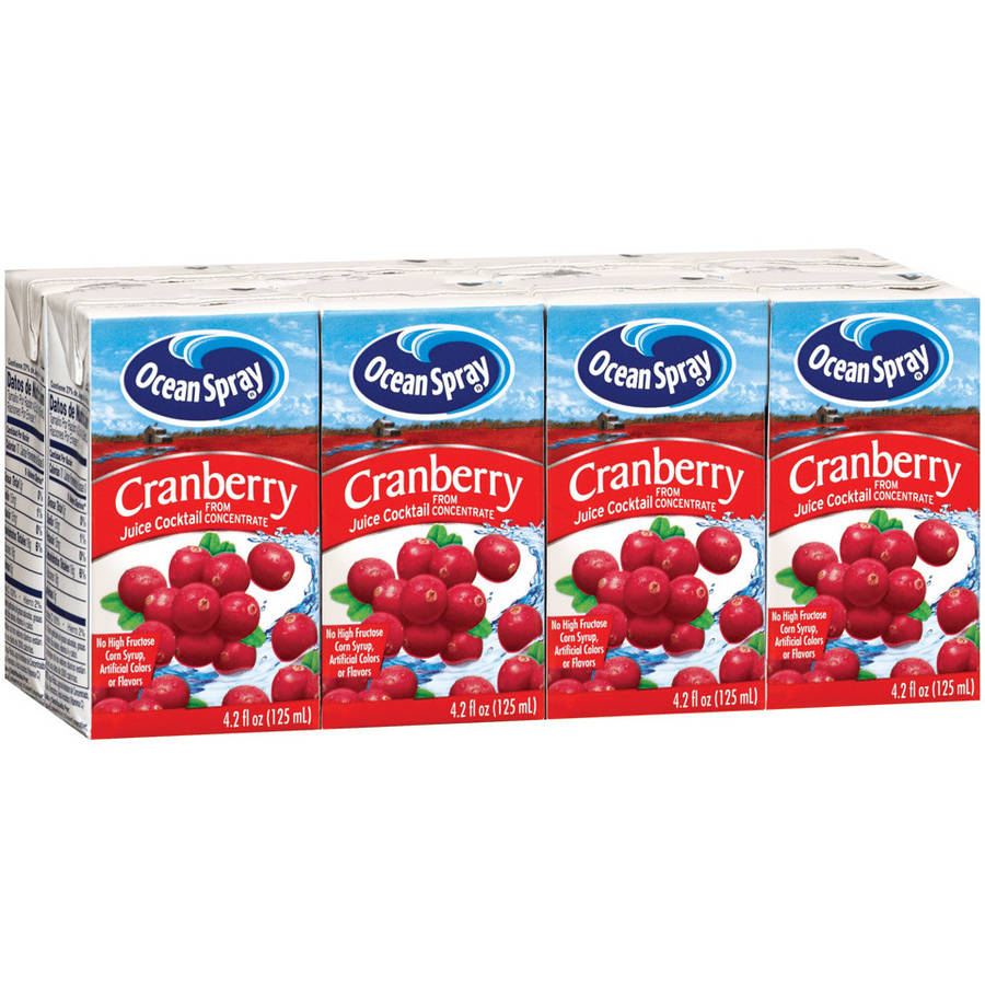 Ocean Spray Aseptic Juice Boxes, Cranberry, No High Fructose, 4.2 Oz, 40/Carton