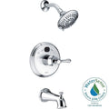 Delta Temp2O LED Digital Temperature Display Single-Handle 5-Spray Tub and Shower Faucet in Chrome (Valve Included), Grey
