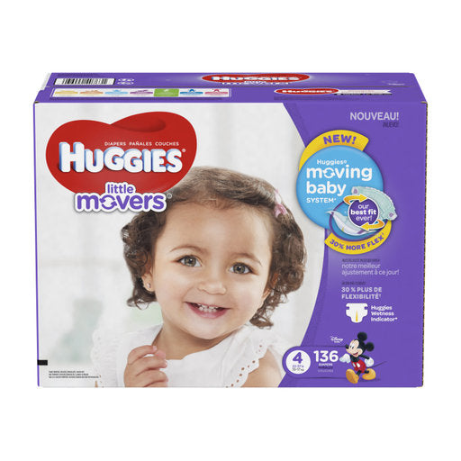 Huggies Little Movers Size 4 Disposable Diapers - 74 Count