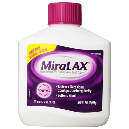 Miralax Laxative Powder for Gentle Constipation Relief 45 Days - 26.9oz