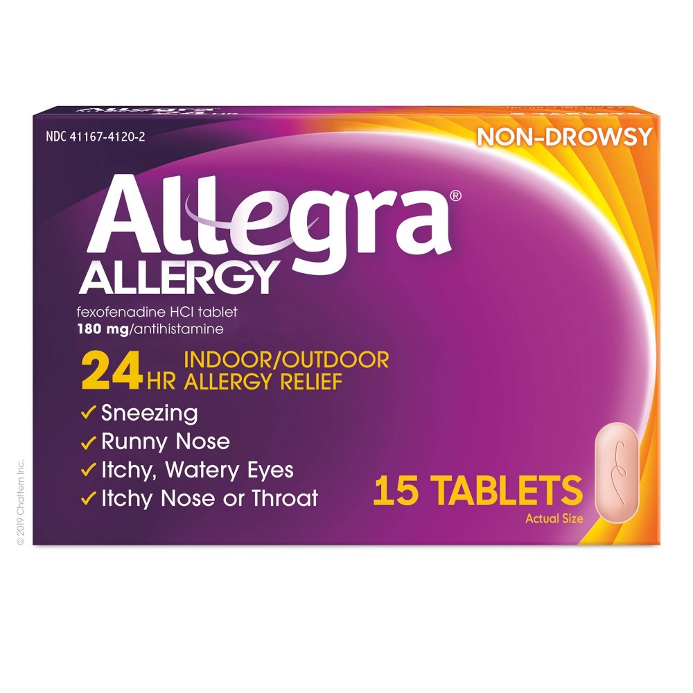 Allegra 24 Hour Allergy Relief Tablets - Fexofenadine Hydrochloride - 15ct