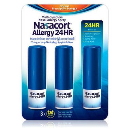 Nasacort Multi-Sympton 24Hr Nasal Allergy Relief Spray  3x120 Ct