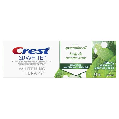 Crest 3D White Whitening Therapy Toothpaste Spearmint Oil
