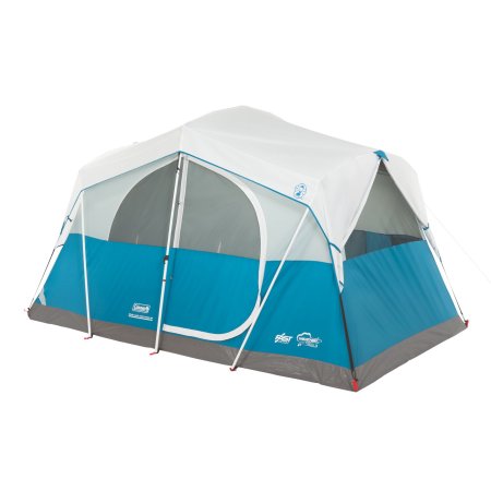 Coleman Echo Lake 6 Person Fast Pitch Cabin Tent W/ 2' X 2' Cabinet 12' X 7'
