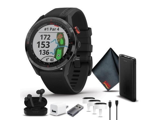 Garmin Approach S62, Premium GPS Golf Watch - Black, Built-in Virtual Caddie Bundle