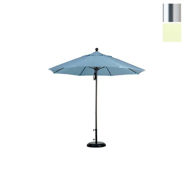 9 Ft. Fiberglass Market Umbrella Pulley Open S Anodized-Sunbrella-Natural