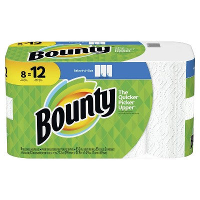 Bounty Select-a-Size Paper Towels - 8 Giant Rolls