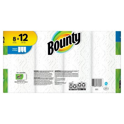 Bounty Select-a-Size Paper Towels - 8 Giant Rolls
