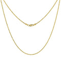 Solid Yellow 10K Gold Rope Chain Necklace 1.5 Mm - 4mm Diamond-Cut Assorted Lengths Available