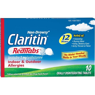 Claritin RediTabs 12 Hour Non-Drowsy Allergy Relief Tablets - Loratadine - 10ct