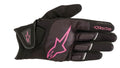 Alpinestars Womens Stella ATOM Leather/Textile/Mesh Gloves (Black/Pink) Small
