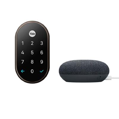 Google Nest X Yale Smart Lock Oil Rubbed Bronze + Nest Mini (2nd Gen) Smart Speaker Charcoal