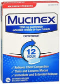 Mucinex 12 Hr Max Strength Chest Congestion Expectorant Tablets  14ct (Pack of 4)