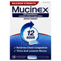 Mucinex 12 Hr Max Strength Chest Congestion Expectorant Tablets  14ct (Pack of 3)