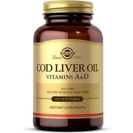 6 Pack - Solgar Cod Liver Oil Softgels (Vitamin a & D Supplement) - 100 Ct