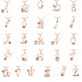 Letter E Diamond Initial Necklace in Rose Gold (1.8 G) W/ Free Chain, I/J, 18 Inch Chain by SuperJeweler