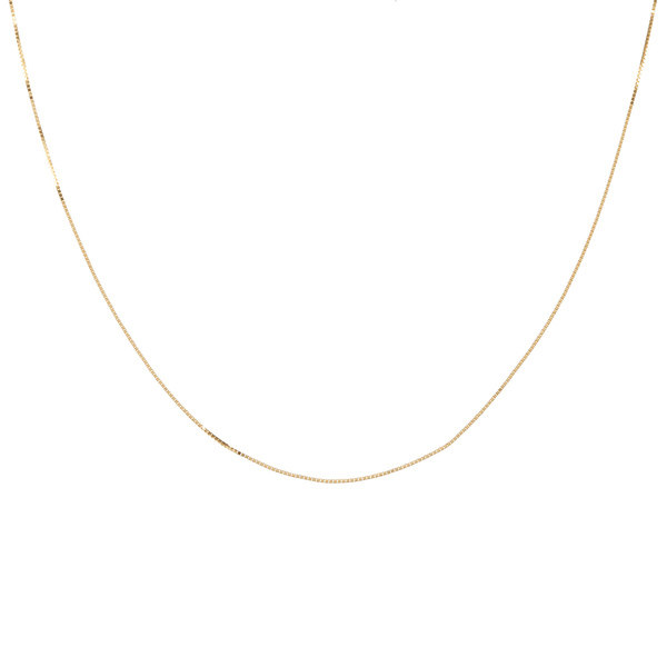 14k Yellow Gold .50 Mm Box Chain Necklace by Roberto Martinez