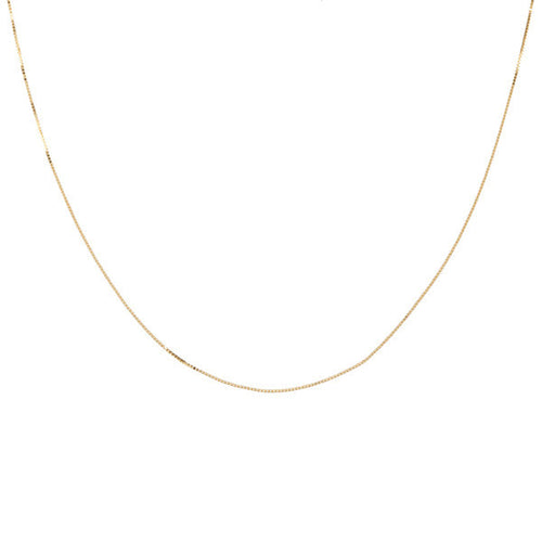 14k Yellow Gold .50 Mm Box Chain Necklace by Roberto Martinez