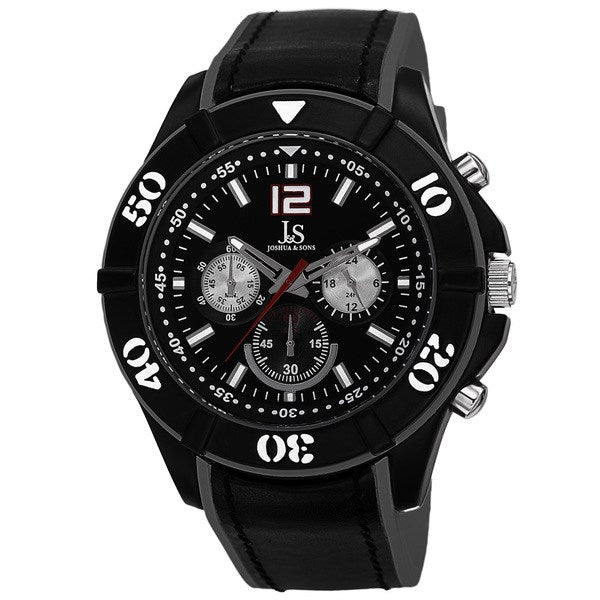 Joshua & Sons Men's Quartz Multifunction Double Layer Grey Strap Watch (Grey)
