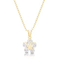 Dolce Giavonna Gold or Silvertone Cubic Zirconia Star Necklace