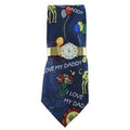 I Love My Daddy' Novelty Tie and Gold Stretch Band Watch Set (Gold Stretch Band Watch and Daddy Necktie Set)