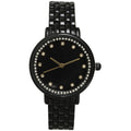 Olivia Pratt Women's Petite Rhinestone Dial Metal Cuff Watch