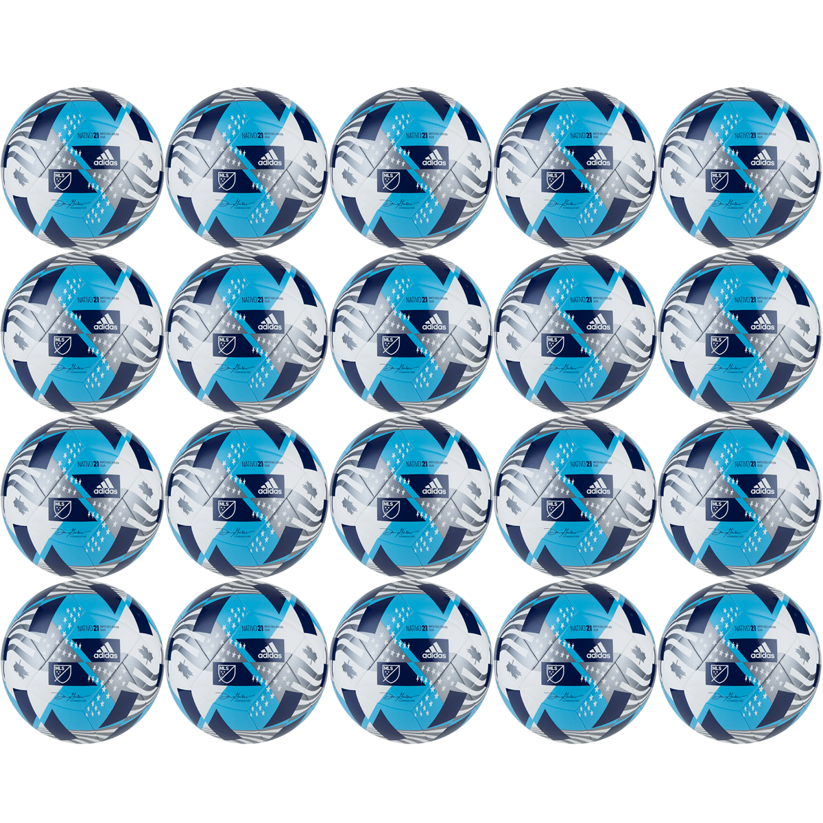 Adidas MLS Club Soccer Ball 2021 - 20 Pack Blue-3