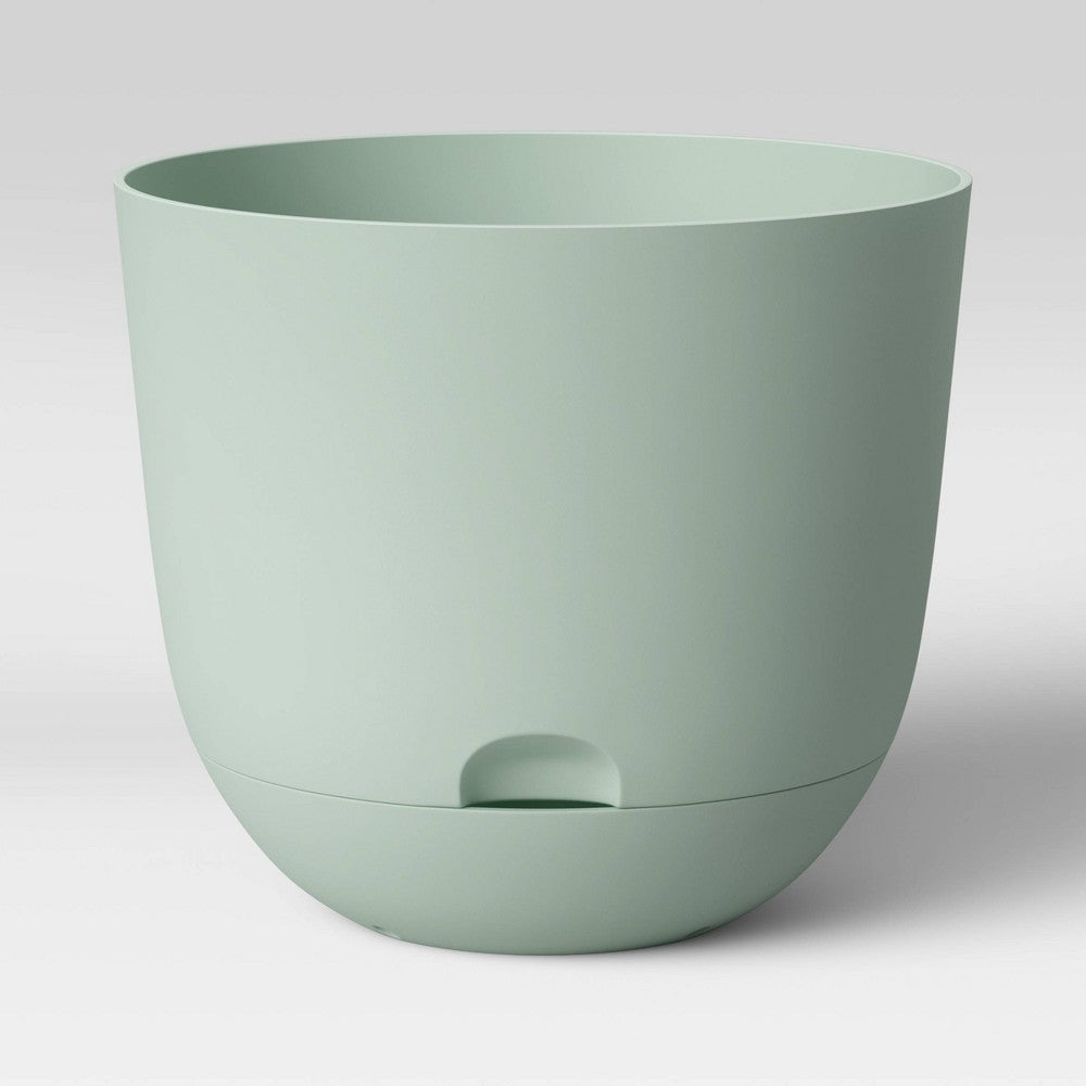 Self-Watering Plastic Indoor Outdoor Planter Pot Mindful Mint 8"x8" - Room Essentials™