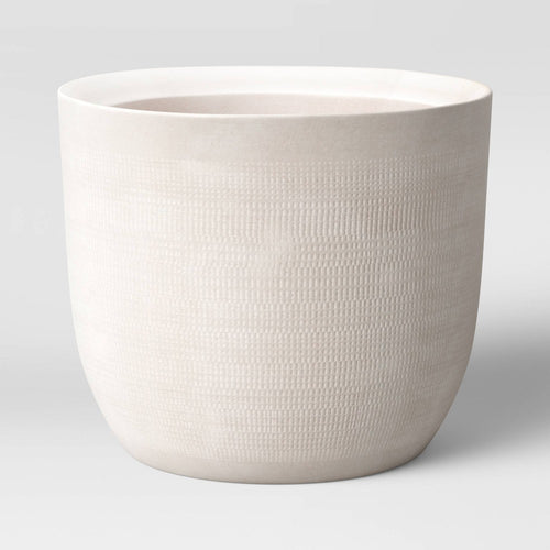 12" Textured Ceramic Planter White - Project 62™