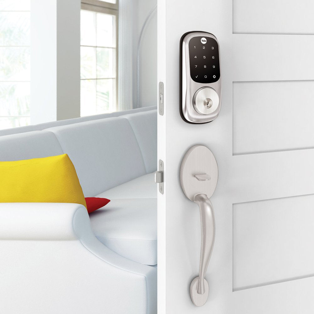 Yale Locks Assure Lock Touchscreen with Z-Wave in Satin Nickel (YRD226) + 2-Pack Smart Plug