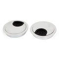 PC Desk Cable Cord Organizer Grommet Hole Wire Cover Gray 60mm 2.4' Dia 2 Pcs