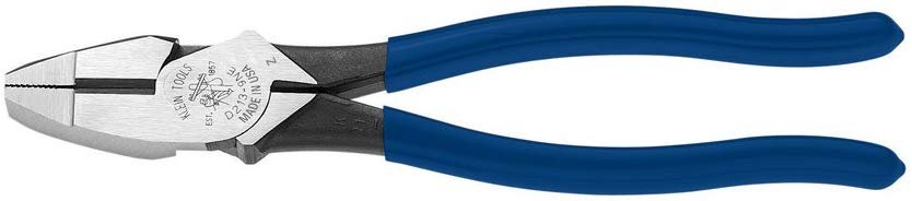 Klein Tools D213-9NE Pliers  9-Inch Side Cutters  High Leverage Linesman Pliers Cut Copper  Aluminum and Other Soft Metals