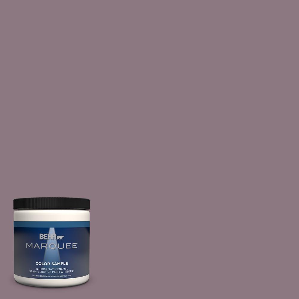 BEHR MARQUEE 8 Oz. #BNC-20 Purple Rubiate Satin Enamel Interior/Exterior Paint & Primer Sample