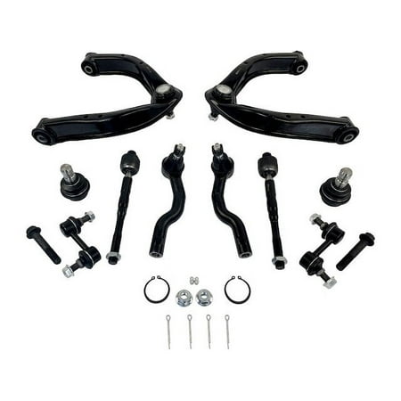 Front Control Arm Ball Joint Tie Rod and Sway Bar Link Kit - Compatible with 2004 - 2015 Nissan TITAN 2005 2006 2007 2008 2009 2010 2011 2012 2013 201