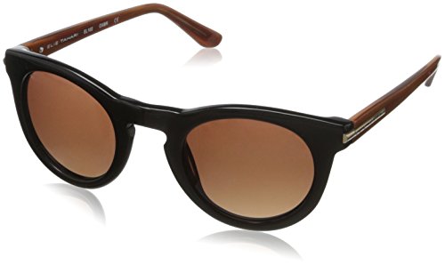 Elie Tahari Women's Sunglasses BLACK/ - Black & Brown Color Block Cat-Eye Sunglasses