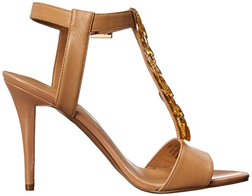 Nine West Delgado Women Open Toe Leather Tan Sandals