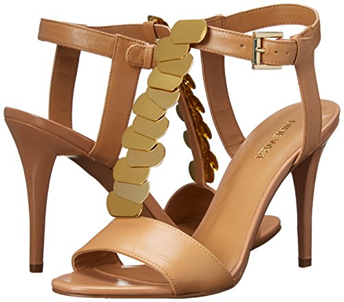 Nine West Delgado Women Open Toe Leather Tan Sandals