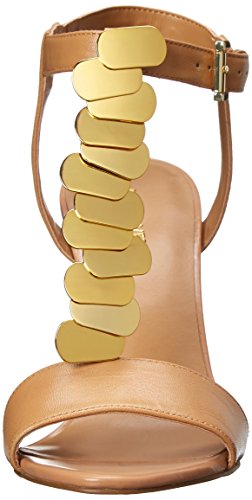 Nine West Delgado Women Open Toe Leather Tan Sandals