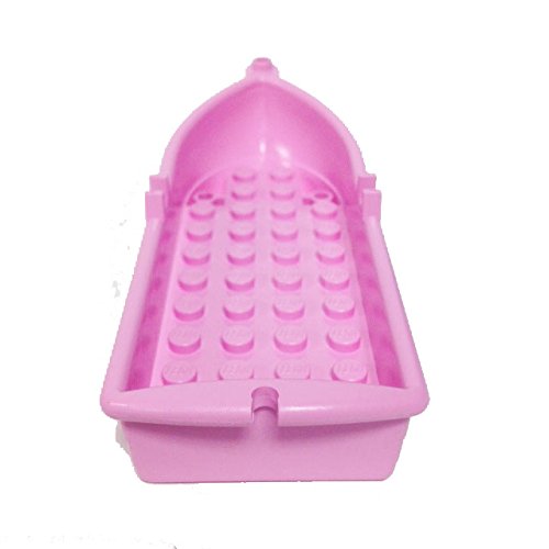 Brick Building Sets Original Lego Parts: Boat, 14 X 5 X 2 with Oarlocks #2551 (Bright Pink)
