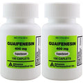 Mucus Relief Guaifenesin 400 Mg 200 Tablets Generic for Mucinex Chest Congestion Immediate Release