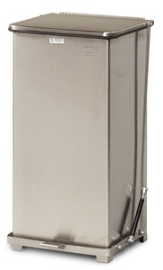 Rubbermaid Commercial Products  24 Oz. Silent Defender Stainless Steel Step-on Container