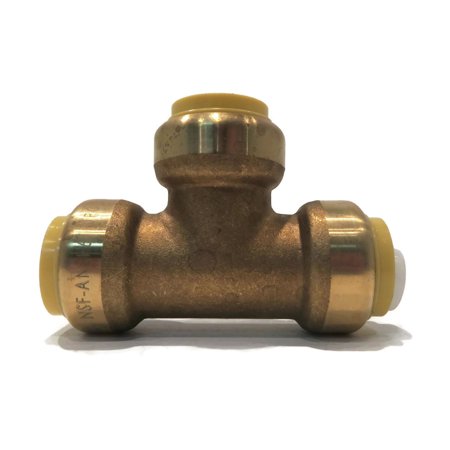 The ROP Shop | (2) 3/4  SharkBite Style Push to Connect Lead Free Brass Tees Plumbing Fitting