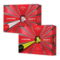 2 Dozen NEW 2018 Callaway Chrome Soft Truvis Golf Balls Yellow / Black