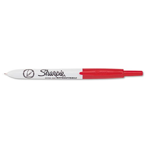 Sharpie Retractable Ultra Fine Point Tip Permanent Marker, Red, EA - SAN1735791