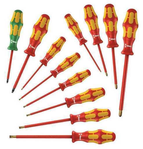 Insulated Screwdriver Set,12 Pc. WERA 05347900001