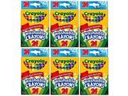 Crayola Washable Crayons 24 in a Box (Pack of 6) 144 Crayons in Total