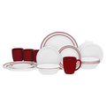 Corelle LivingWare Ceramic Dinnerware Set(20 Pieces), Red