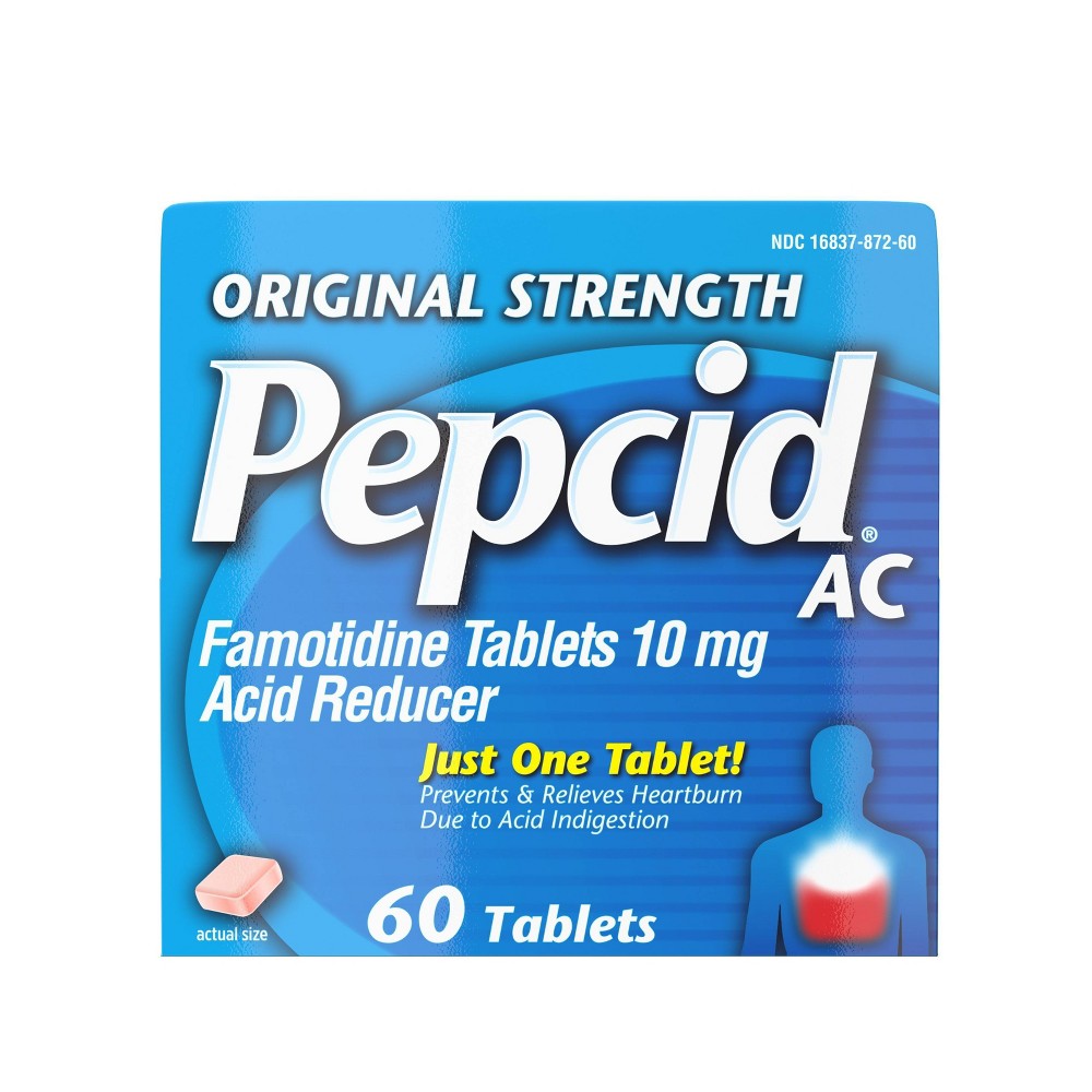 Pepcid AC Original Strength for Heartburn Prevention & Relief  60 Ct